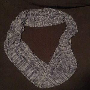 Old Navy Blue and White Striped Infinity Scarf